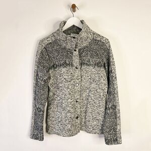 Columbia Gray Fair Isle Sweater Season Coat